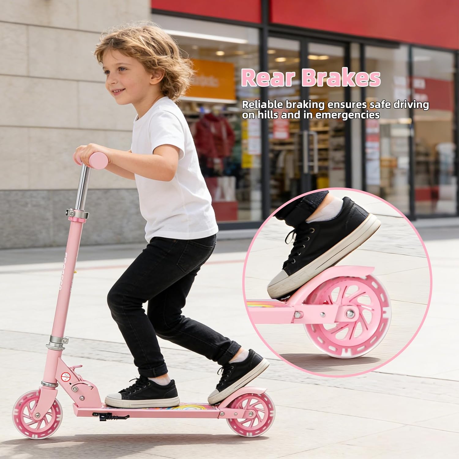 Q Kids Outdoor - Lightweight Foldable Kick Scooter for Boys