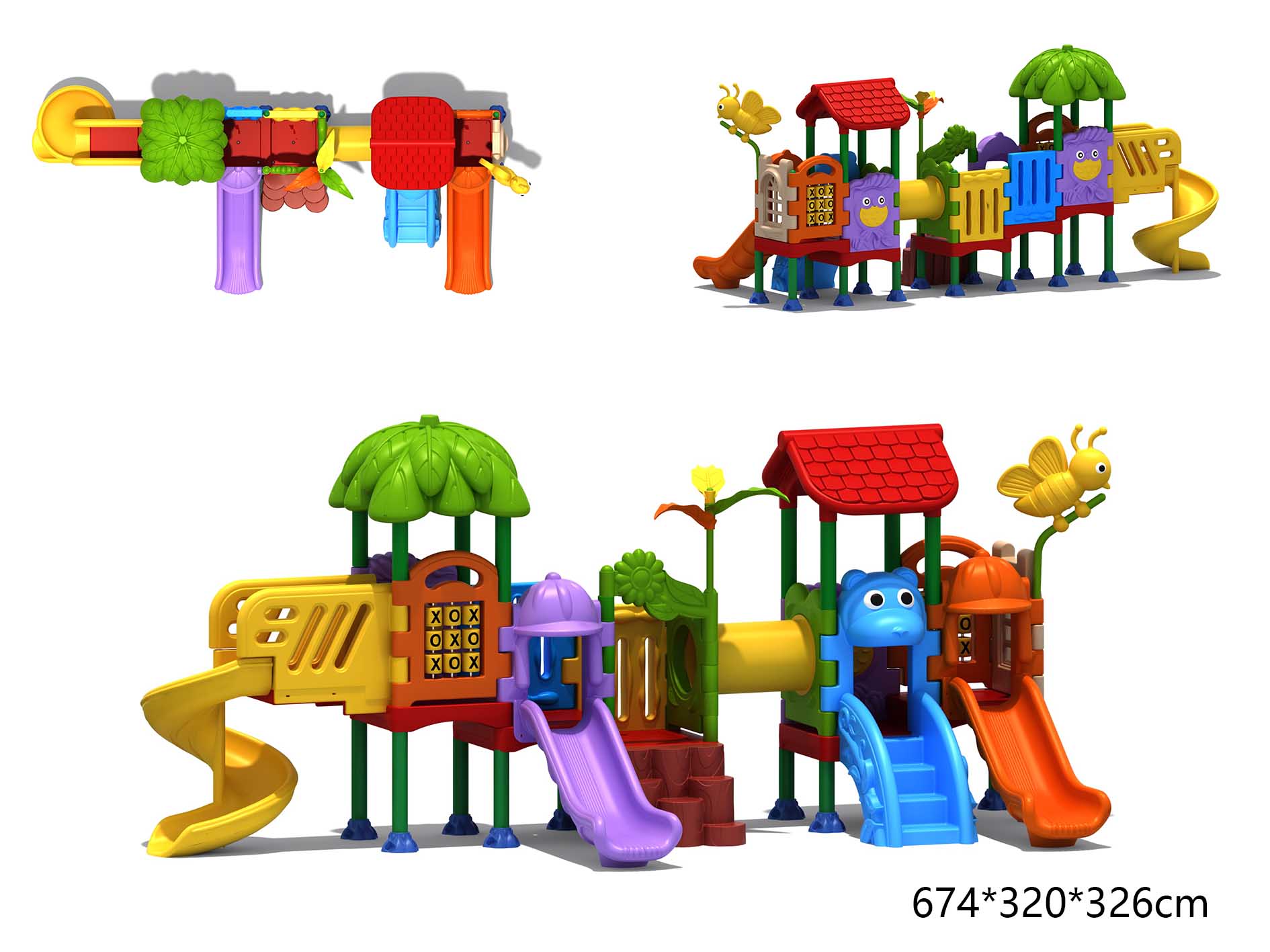 KID Playground Playhouse Sets  - огляд і ціна Kids Outdoor Slide Set