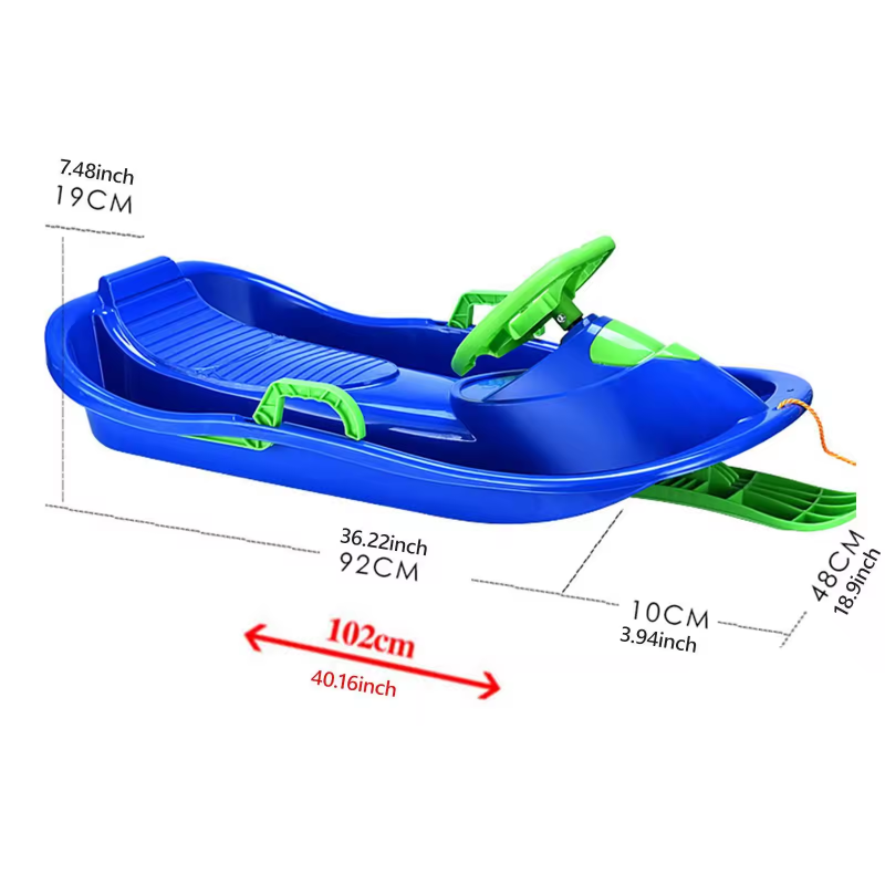 Kids Snow Sled With Steering W - огляд і ціна Kids Unique Outdoor Toys