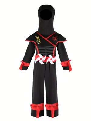 Kids Black Ninja Costume With  - огляд і ціна Kids Outdoor Ninja Warrior Course
