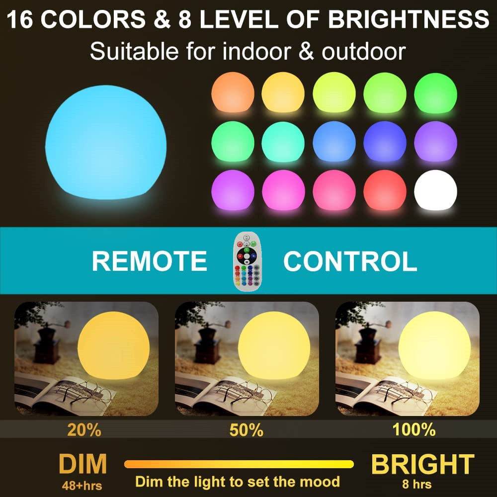 Rechargeable LED Glowing Ball  - огляд і ціна Kids Outdoor Lights