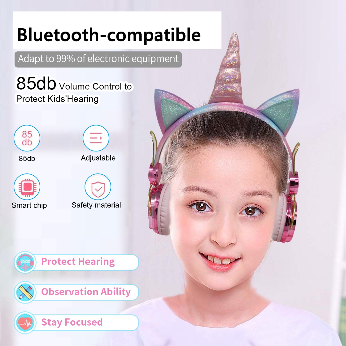 Cute Unicorn Wireless Earphone - огляд і ціна Kids Outdoor Music