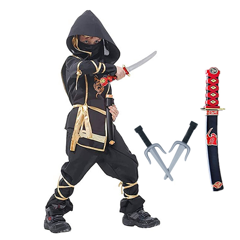 Black Ninja Costume Boy Hallow - огляд і ціна Kids Outdoor Ninja Warrior Course