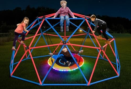 Clim Dome Swing Set with LED S - огляд і ціна Kids Outdoor Jungle Gym Dome
