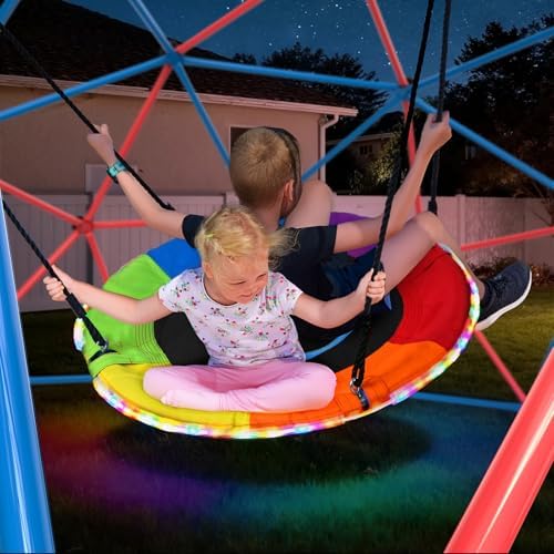 Clim Dome Swing Set with LED S - огляд і ціна Kids Outdoor Jungle Gym Dome