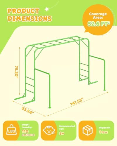 Outdoor Monkey Bar Set with Cl - огляд і ціна Kids Outdoor Monkey Bars