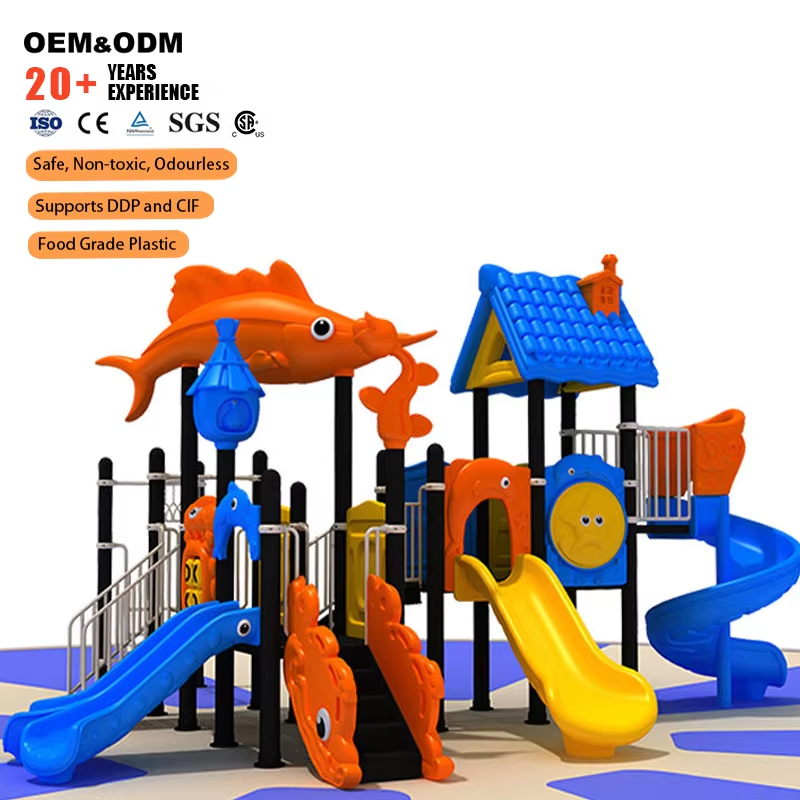 Factory Direct Custom Ocean Th - огляд і ціна Kids Outdoor Slide Set