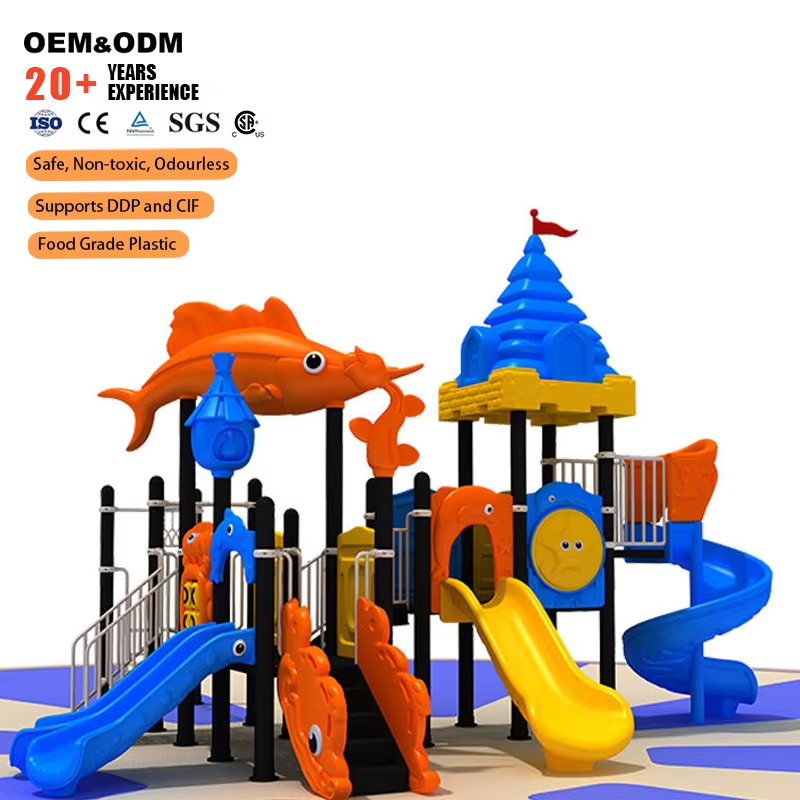Factory Direct Custom Ocean Th - огляд і ціна Kids Outdoor Slide Set