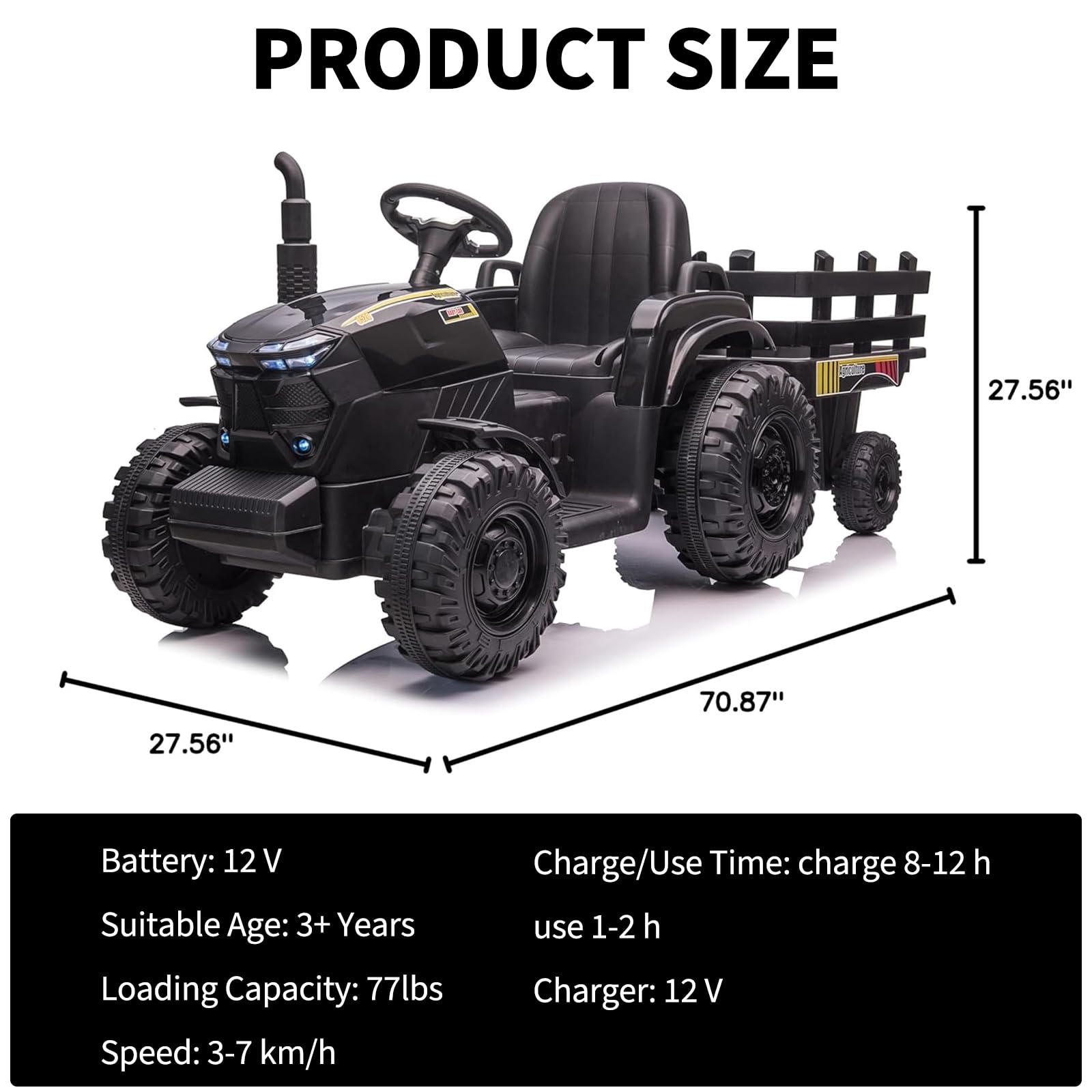 12V Kids Ride On Tractor With  - огляд і ціна Kids Outdoor Music