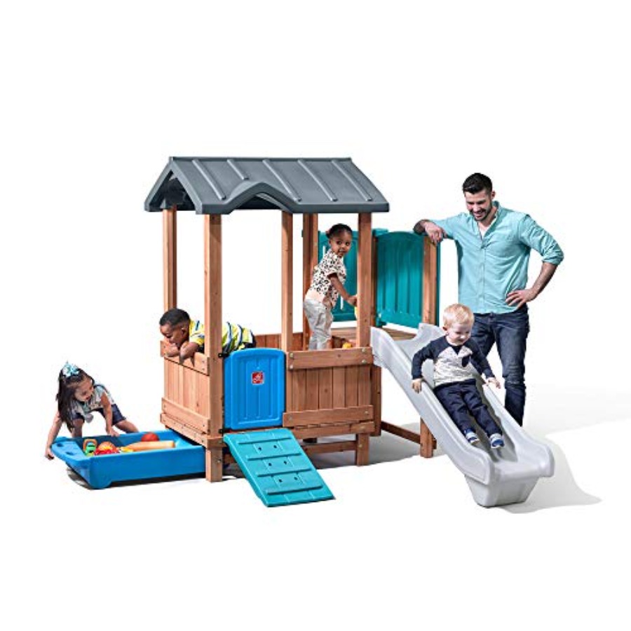 Woodland Adventure Playhouse & - огляд і ціна Kids Outdoor Slide Set