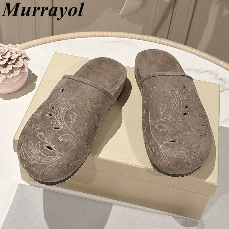 Half Slippers Women Cow Suede  - огляд і ціна Kids Outdoor Shoes