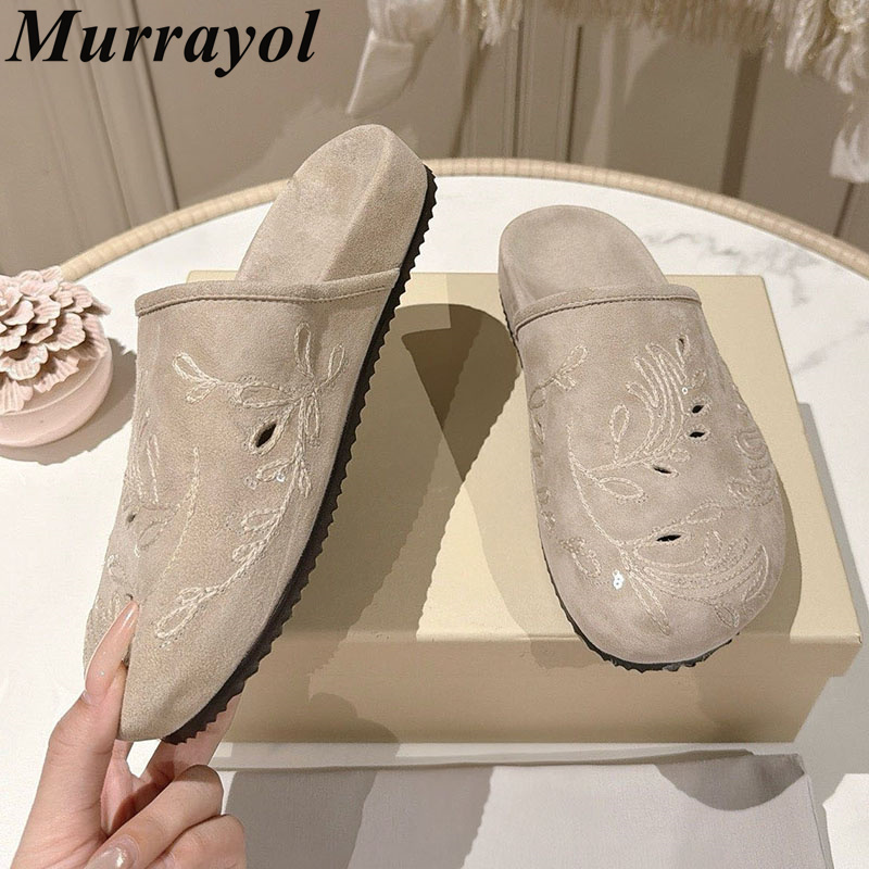 Half Slippers Women Cow Suede  - огляд і ціна Kids Outdoor Shoes