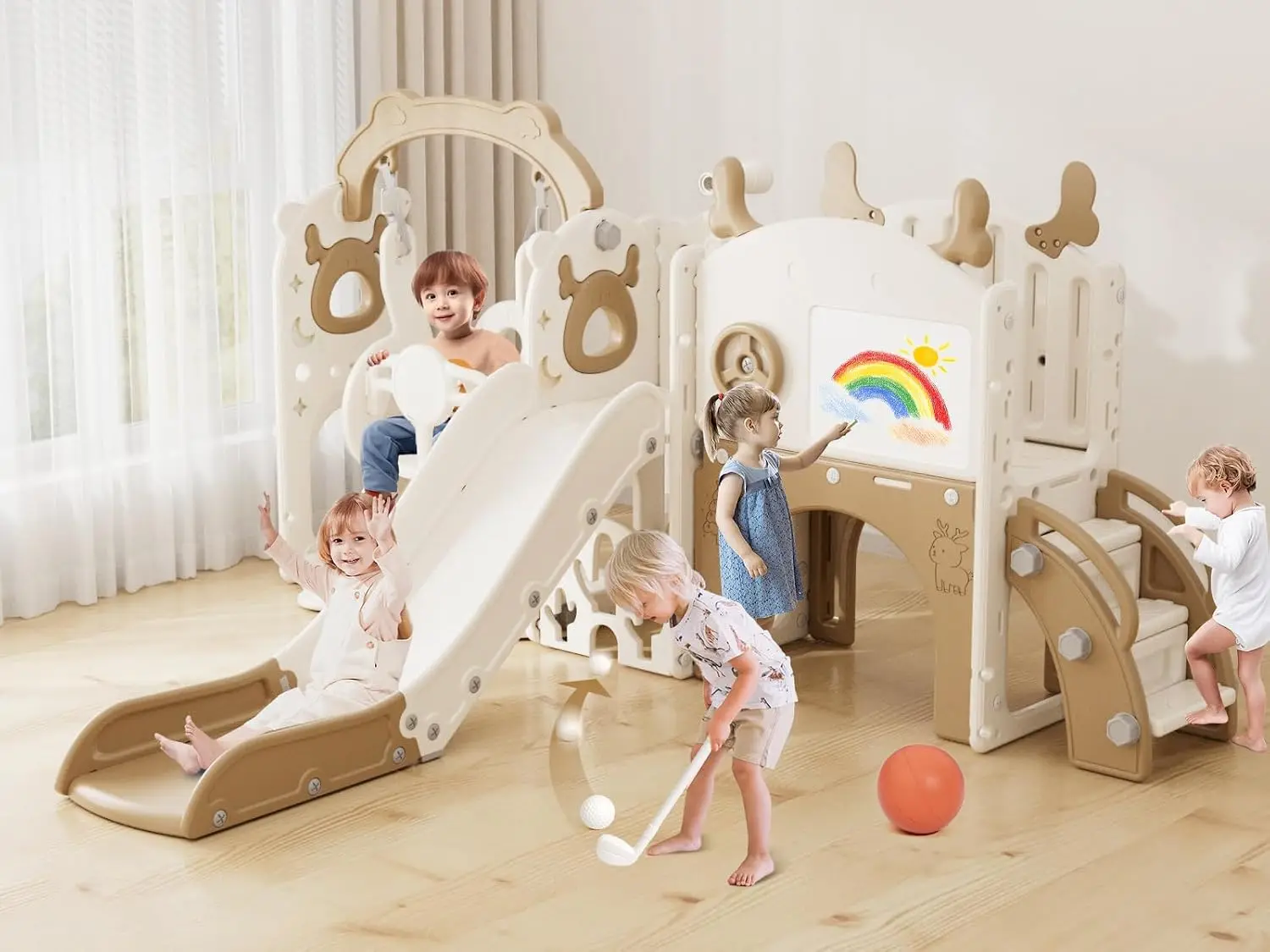 13-in-1 Toddler Slide and Swin - огляд і ціна Kids Outdoor Slide Set
