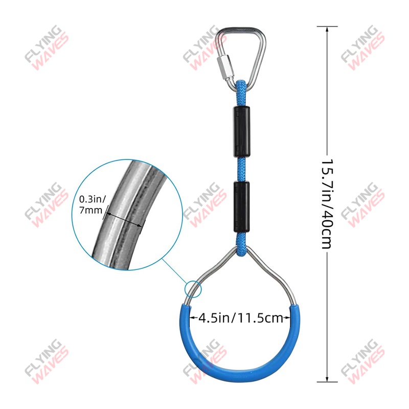 Kids Hanging GYM Ring Swing Cl - огляд і ціна Kids Outdoor Monkey Bars