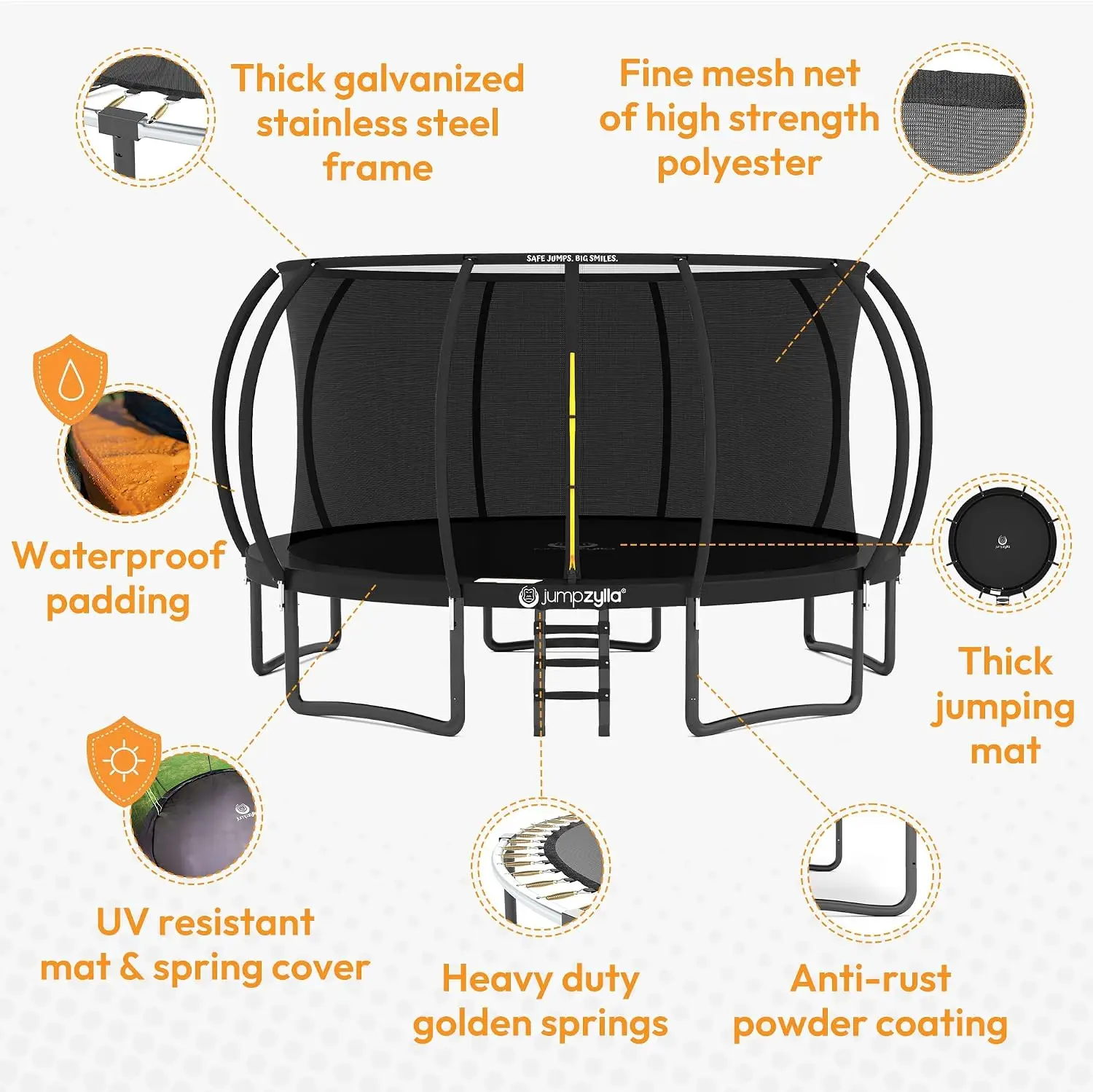 Outdoor Trampoline with Net fo - огляд і ціна Kids Outdoor Ladder