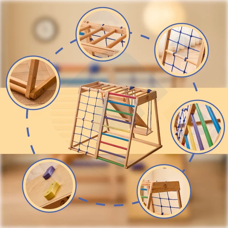 Wooden Climbing Frame Indoor P - огляд і ціна Kids Outdoor Climbing Structure