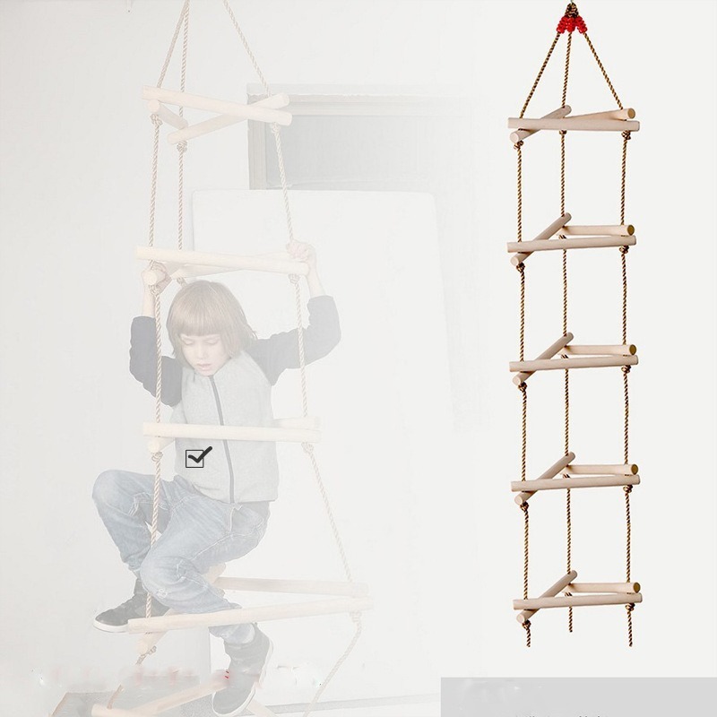 5 Rungs Single Head Wooden Tri - огляд і ціна Kids Outdoor Ladder